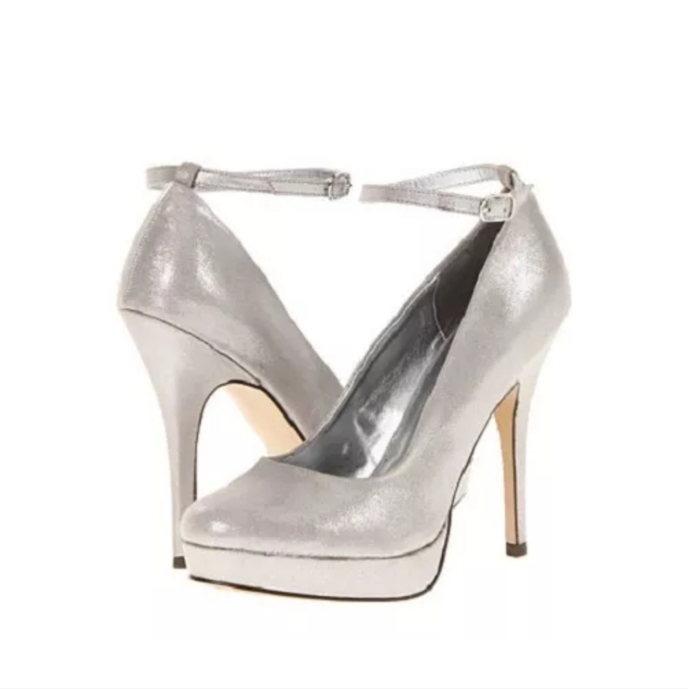Call It Spring Betita Platform Heels/ Pumps Silver 8.5